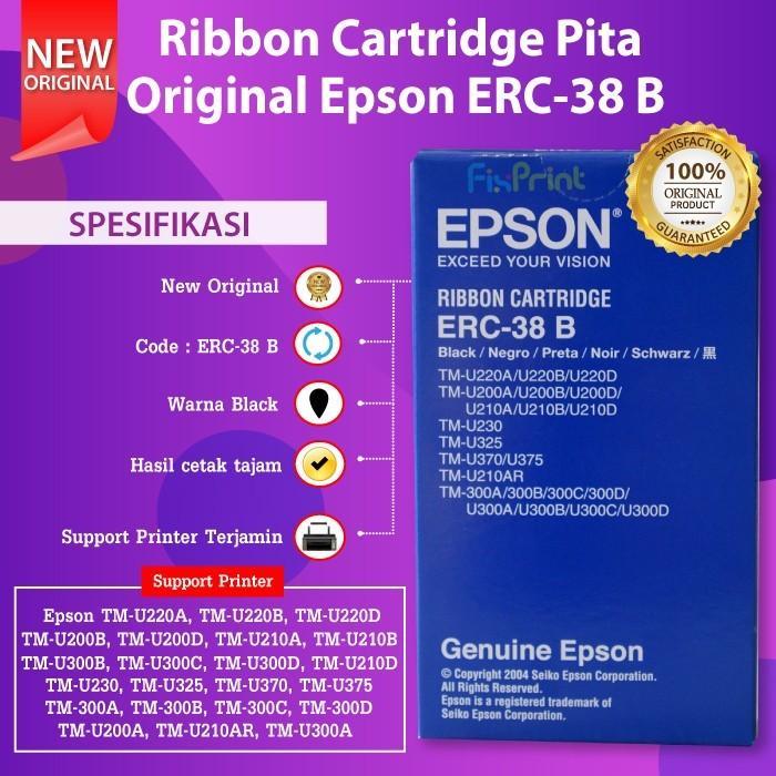 FixPrint Epson ERC-38 B ERC38 Ribbon Cartridge Original Printer TMU220 TMU-220D - Gambar 2