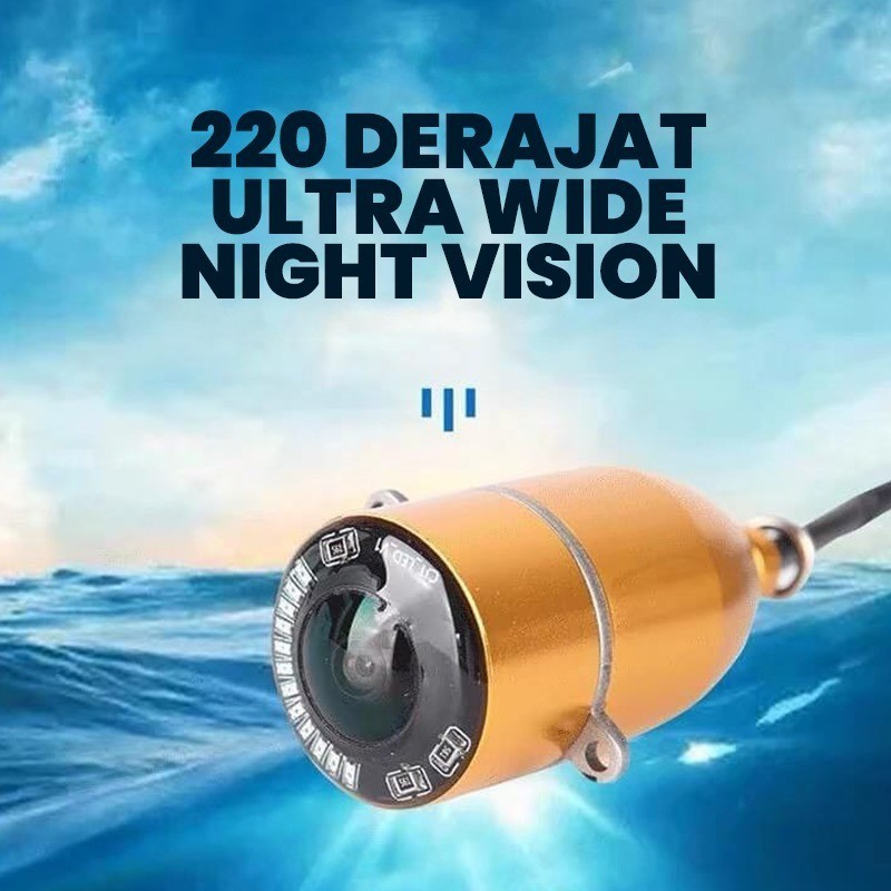 Alat Kamera Bawah Air Pendeteksi Ikan Waterproof Dengan Visual Ultra HD Night Vision Kabel 20 Meter Untuk Memancing Lebih Akurat - Gambar 3
