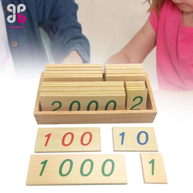 [Baosity] Early Education Wooden Math Number Cards Learning Tool Kids ...