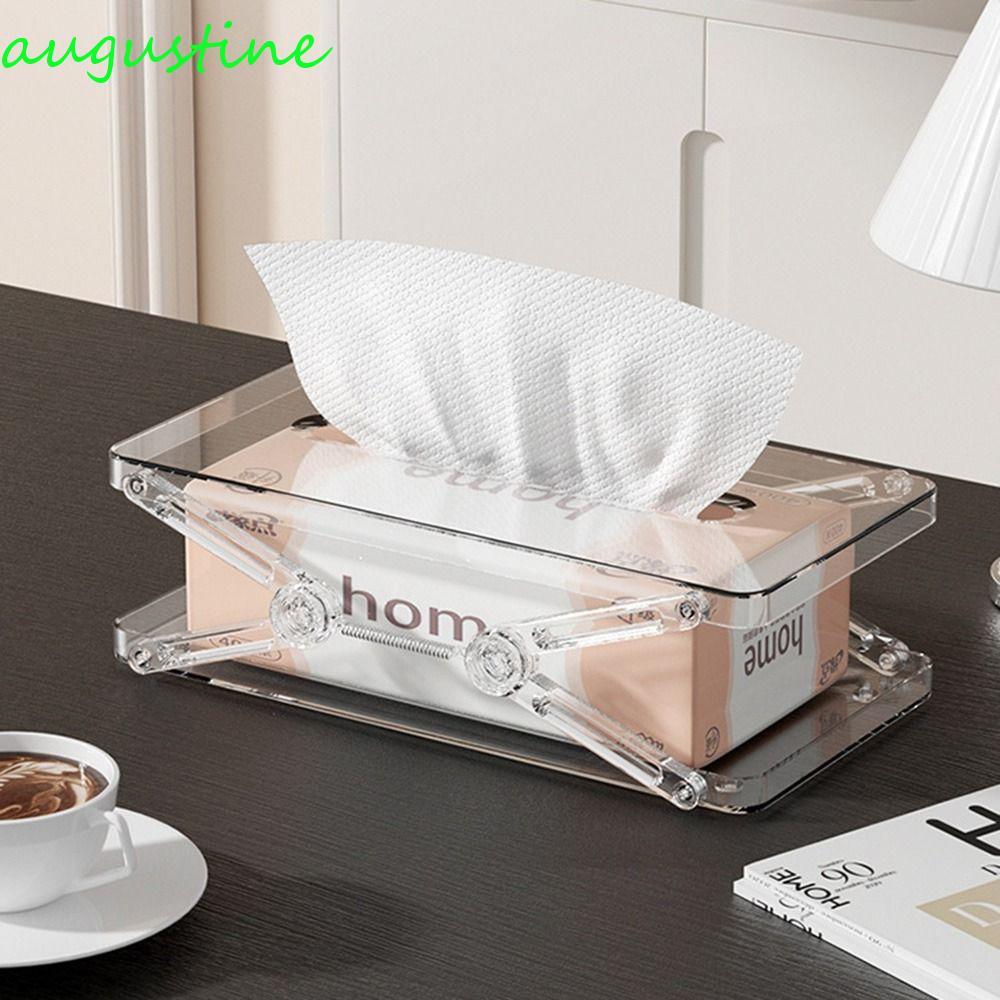 AUGUSTINE Tissue Storage Box, Extendable Minimalist Paper Towel Case ...