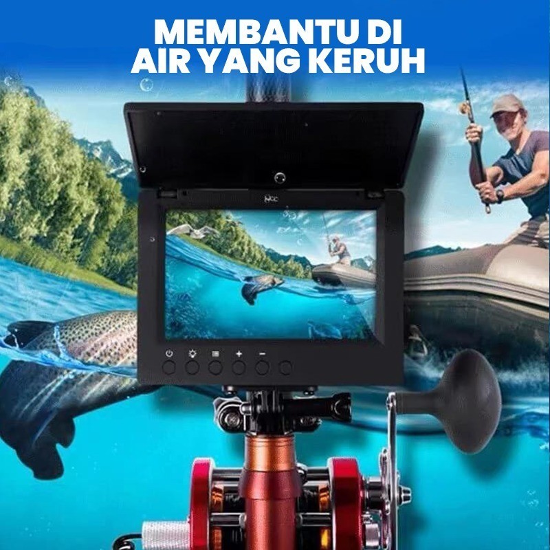 Alat Kamera Bawah Air Pendeteksi Ikan Waterproof Dengan Visual Ultra HD Night Vision Kabel 20 Meter Untuk Memancing Lebih Akurat - Gambar 2