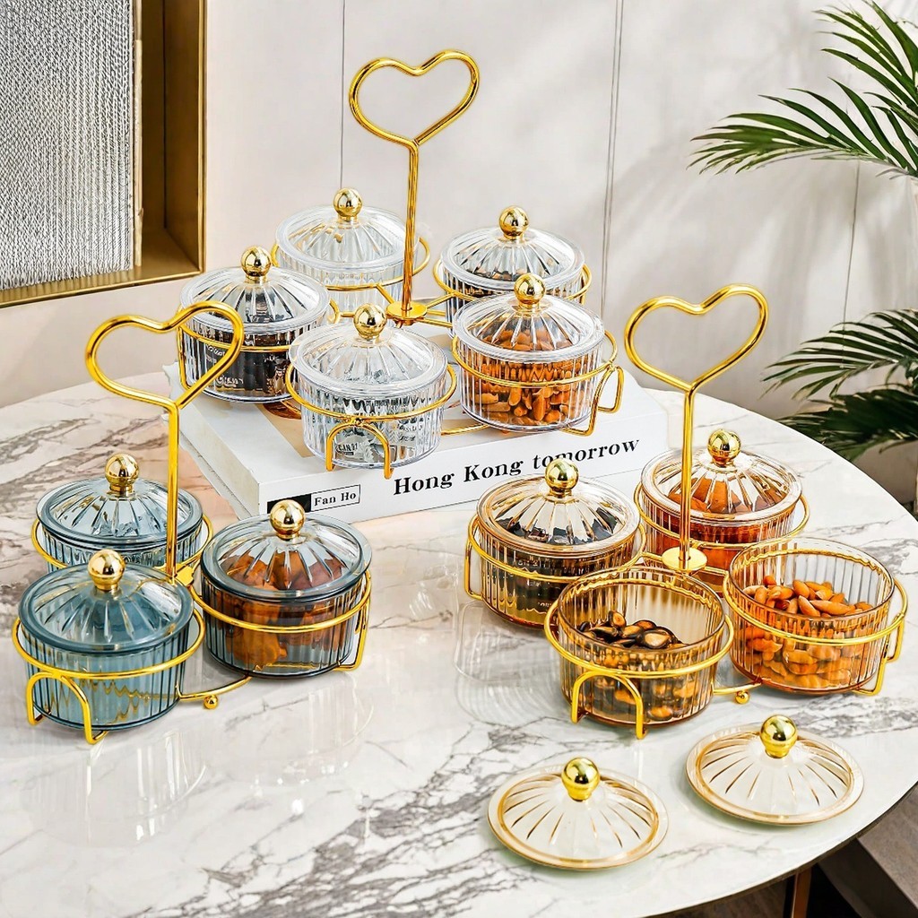 NEW Bekas Kuih Raya Buah Kering Kacang Bertutup Snack Plate with Lid ...