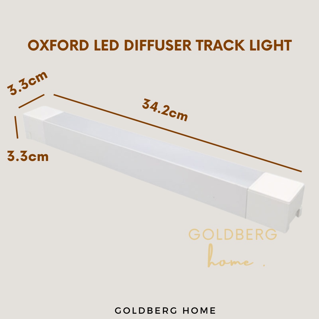 Oxford LED Diffuser Track Light 20W Black White - Daylight, Cool White ...