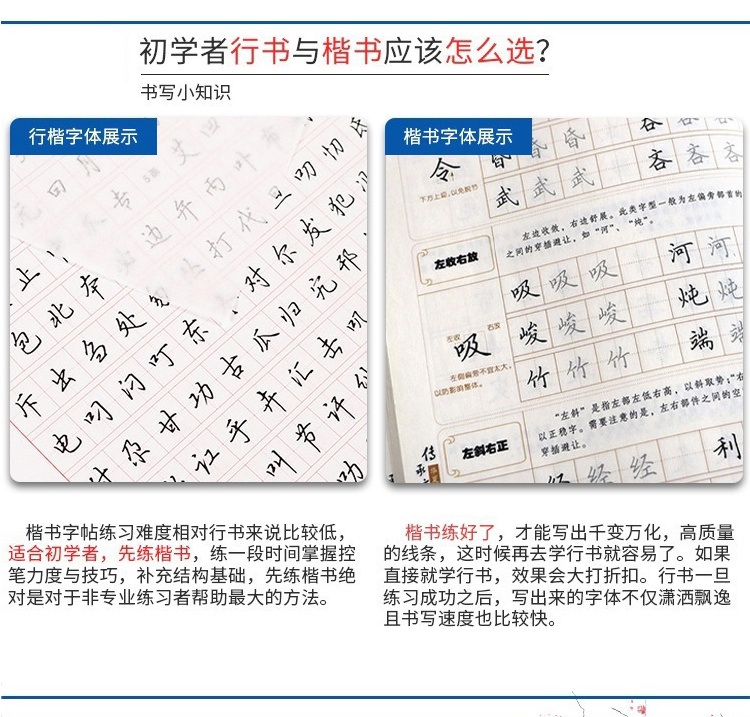 [Hello正版]田英章钢笔楷书字帖7000常用字成人正楷硬笔书法入门教程 Chinese Writing Practice book ...