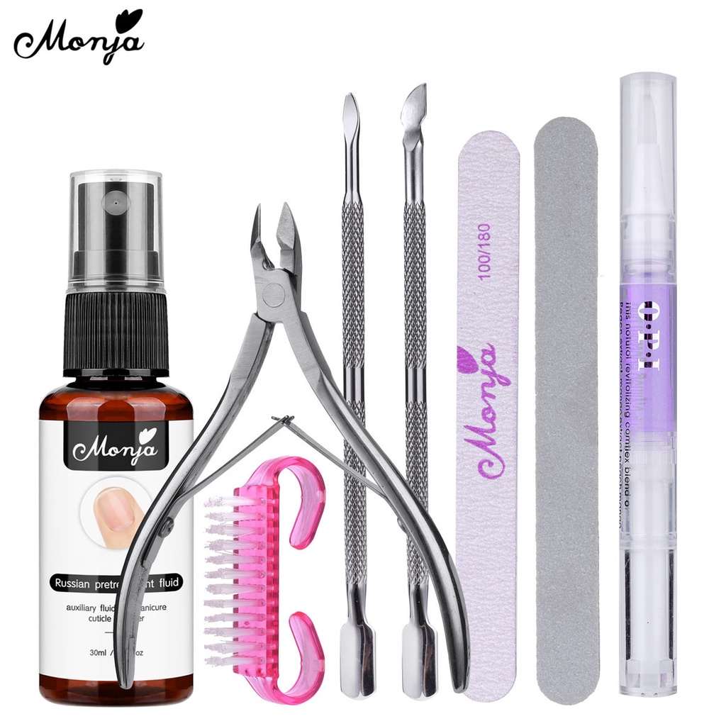 Monja Nail Art Cuticle Remover Kit Dead Skin Drill Machine Sanding File ...