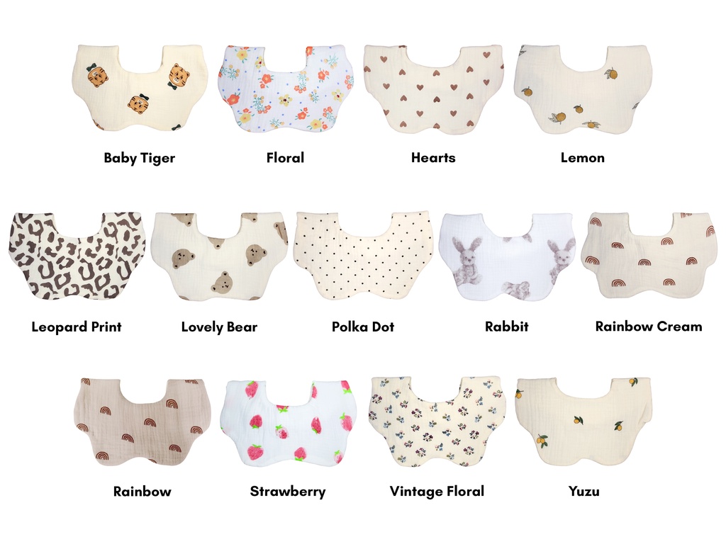 Cubble Baby Bandana Cotton Drool Bibs (13 Designs) - Baby Cloth Bib ...