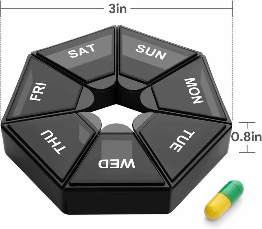 7 Days Pill Case Candy Vitamin Storage Box Travel Portable Mini Pill ...