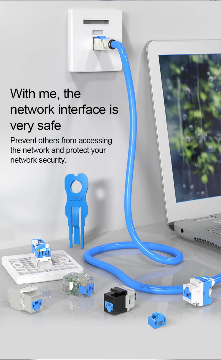ZoeRax RJ45 Port Lock with 1Keys, Ethernet Hub Port RJ45 Female Anti ...