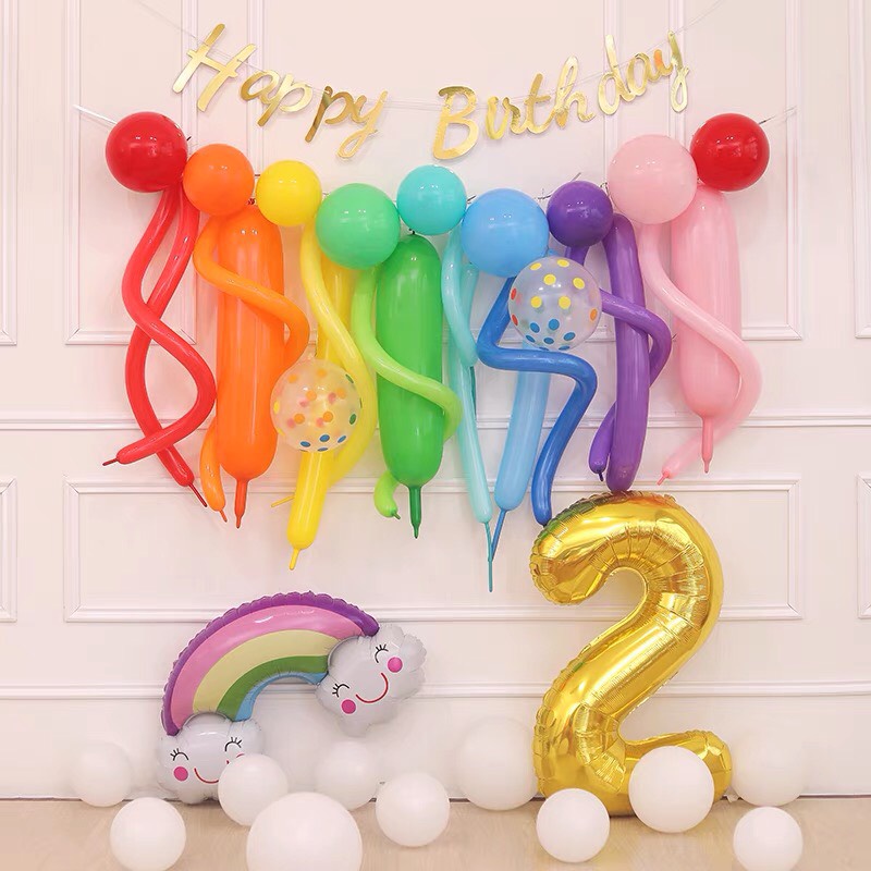 Set of 10 long twisted balloons, long worm balloons for birthday ...