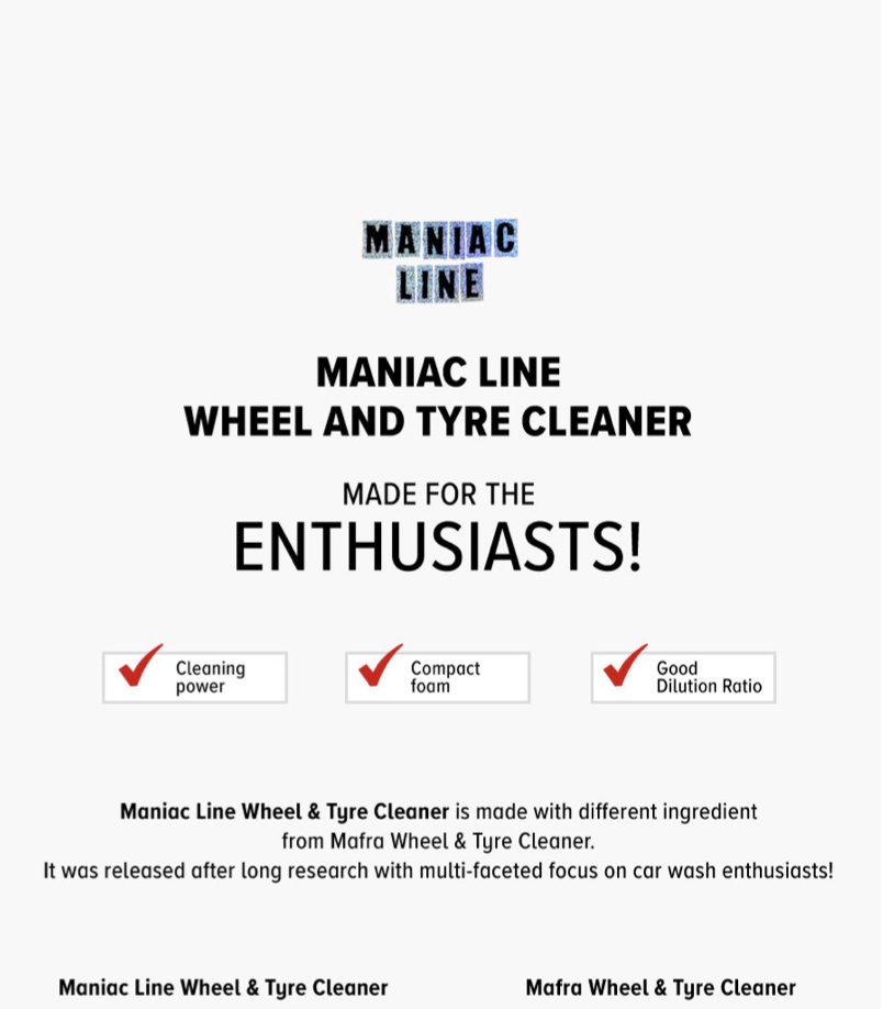 Mafra Maniac Line Wheels and Tyres Cleaner 1L