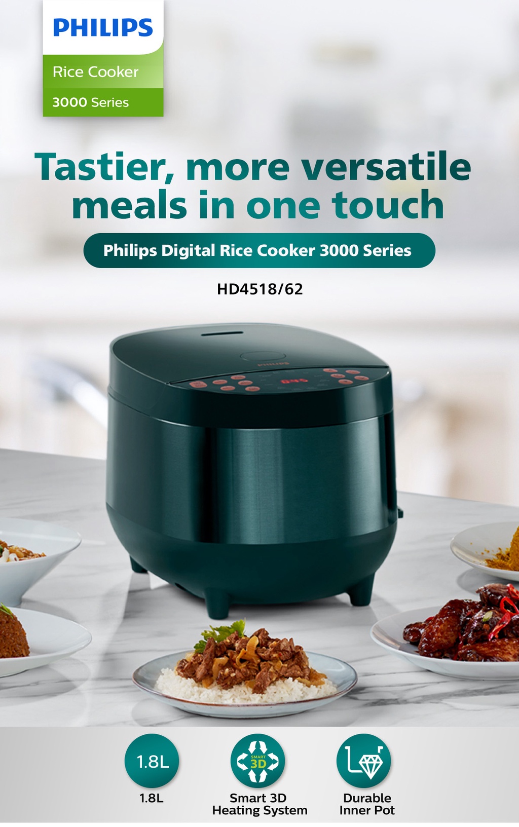 3000 Series Digital Rice Cooker HD4515/30