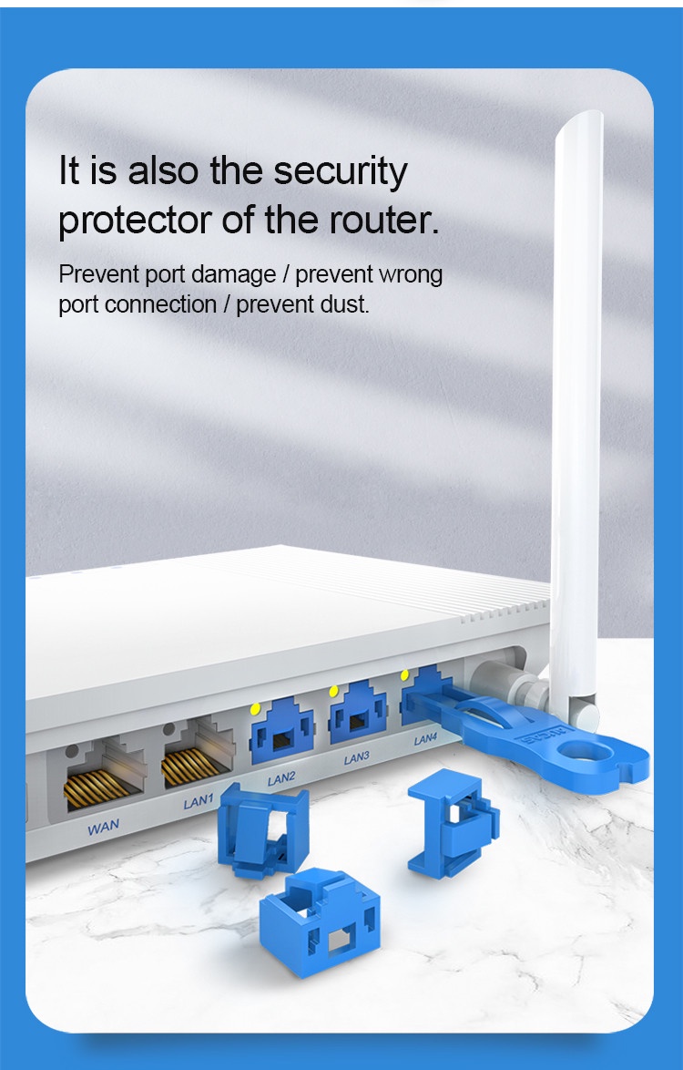 ZoeRax RJ45 Port Lock with 1Keys, Ethernet Hub Port RJ45 Female Anti ...