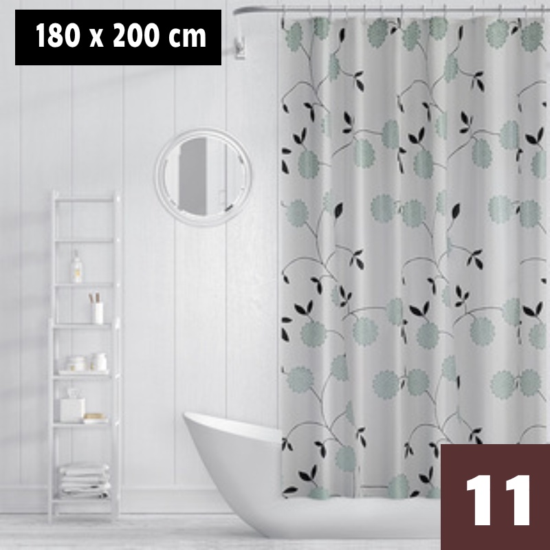 Bathroom Shower Curtain 180 x 200/180cm Thicken PEVA Waterproof Shower