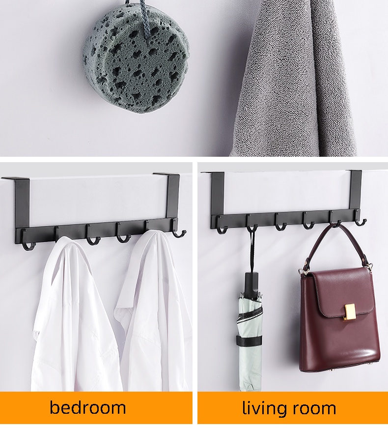 Behind Door Hanger Clothes Hook Bedroom Ajustable Metal Aluminum Wall ...