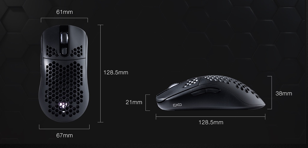 Tecware Mouse - EXO Wireless, 16K DPI RGB Gaming Mouse Black and White ...