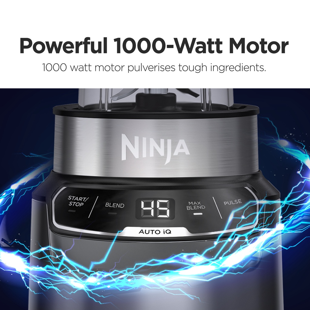 Ninja Nutri Blender Pro, Auto-iQ & Pro Extractor Blade , 3 On the Go ...