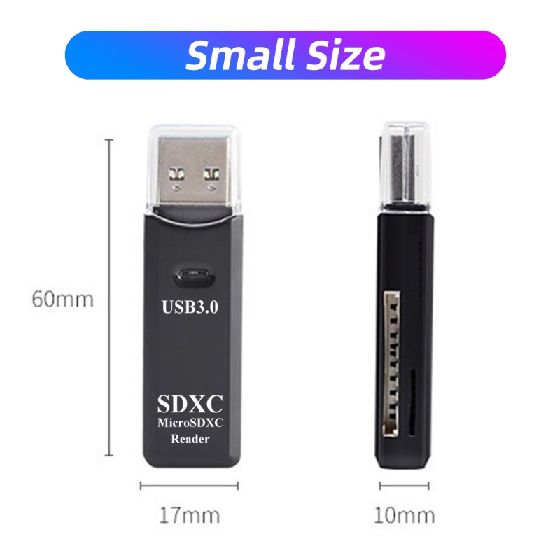 2-IN-1 Card Reader USB 3.0 Micro SD TF Card Memory Reader High Speed ...