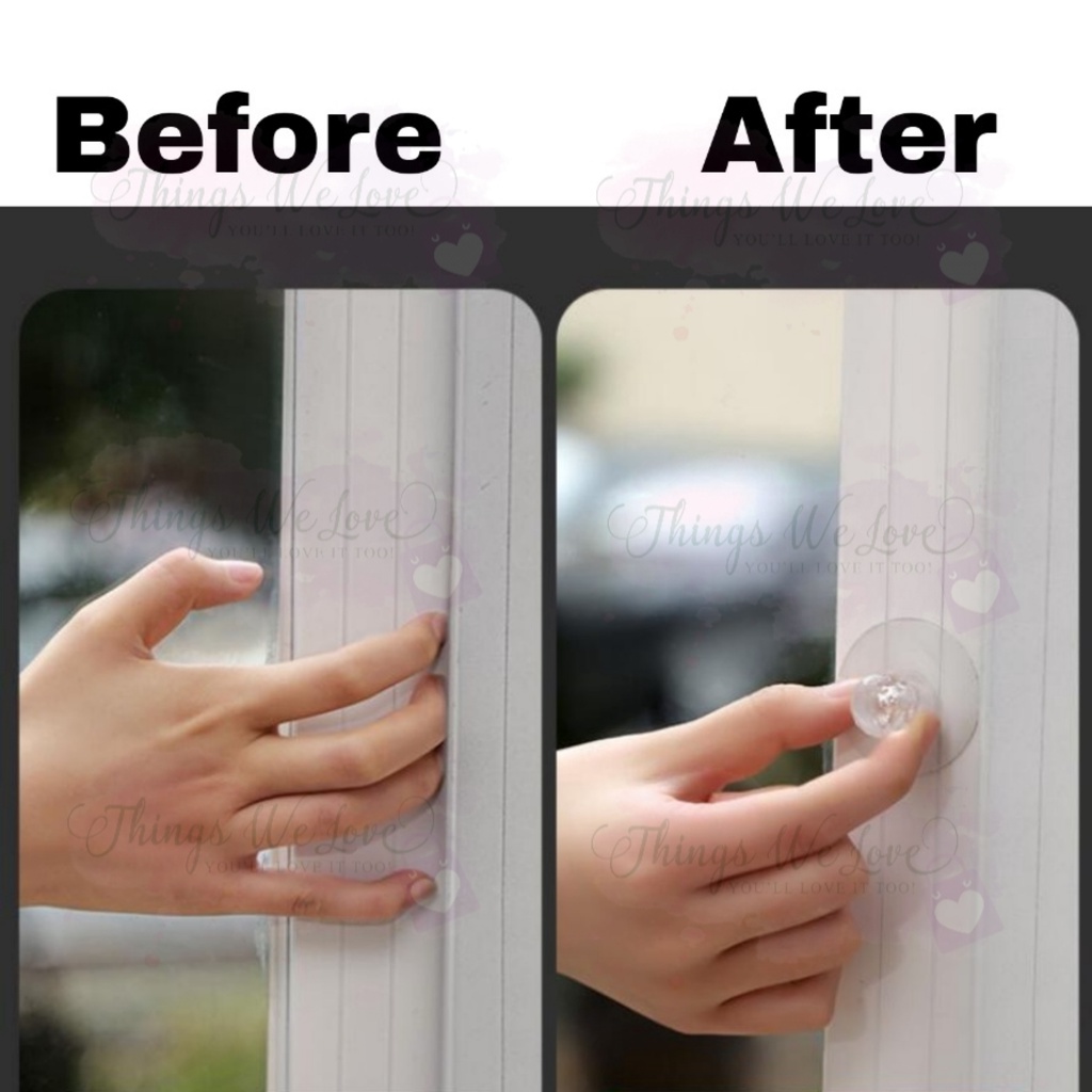 [SG] [FREE SHIP] Round Knob Hook (KNB) Stick On Clear Handle Easy Grip ...