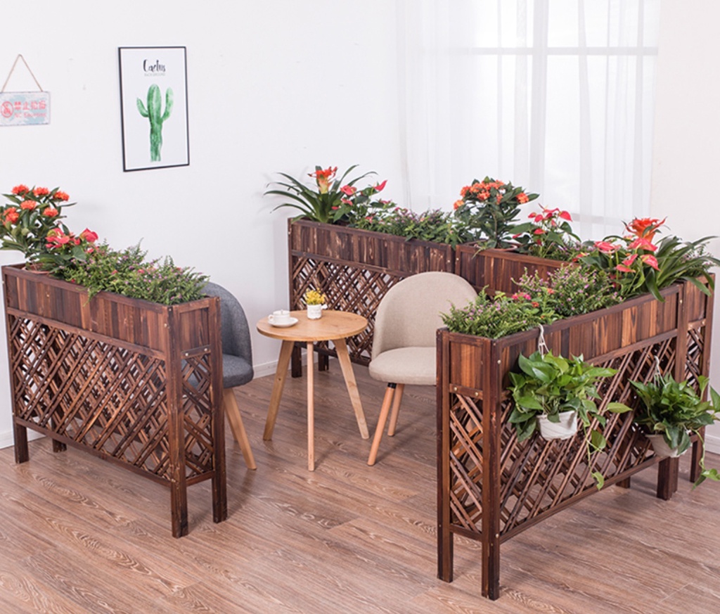 [SG SELLER] Wooden Plant Rack Stand Shelf Bench Trellis Blocker Steps ...