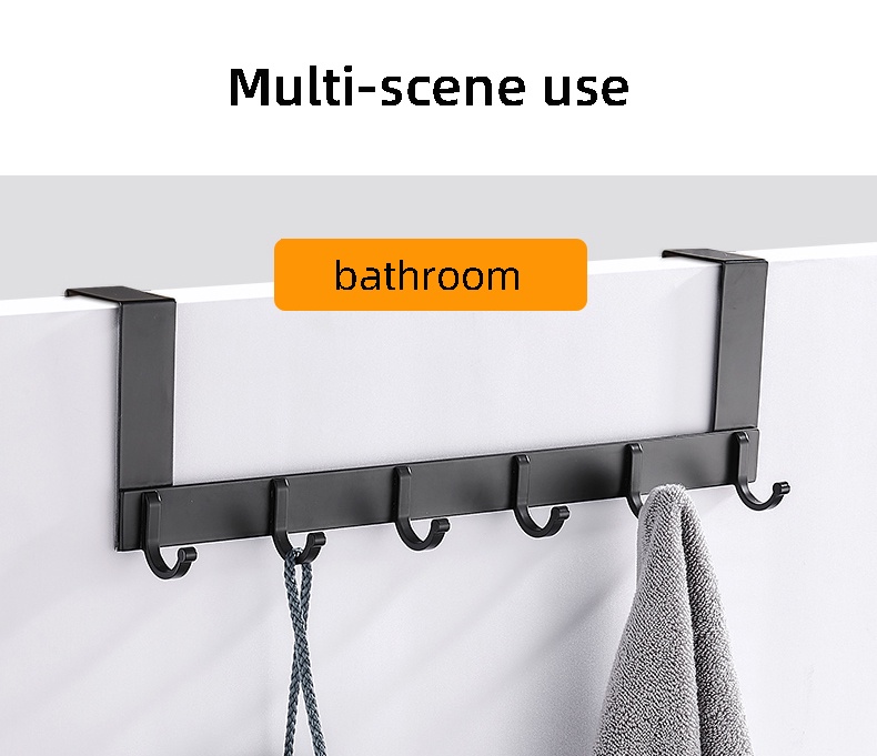 Behind Door Hanger Clothes Hook Bedroom Ajustable Metal Aluminum Wall ...