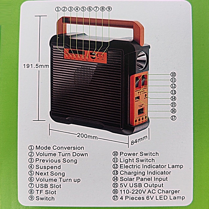 Solar Power Panel Generator Home System Kit Met 3 LED-lampen Solar Lamp Emergency Light 4 Heads USB Opladen for Outdoor Garden(3.5W-2Bulb