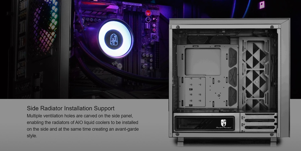 Deepcool Ark 90 SE, EATX Case, ARGB on Front Panel, Transparent PSU ...