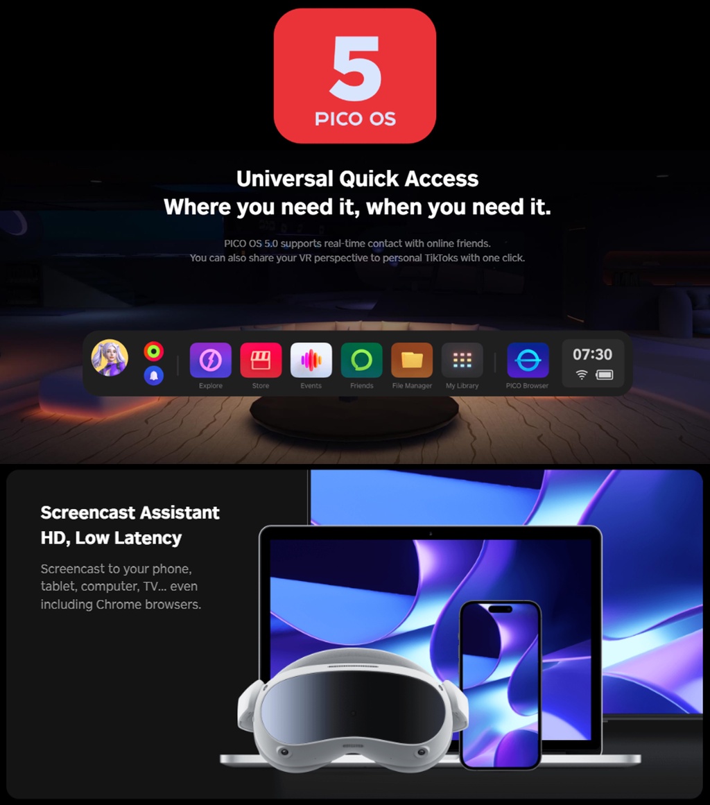 PICO All-In-One VR Headset Free Games Lens Protector (8GB+