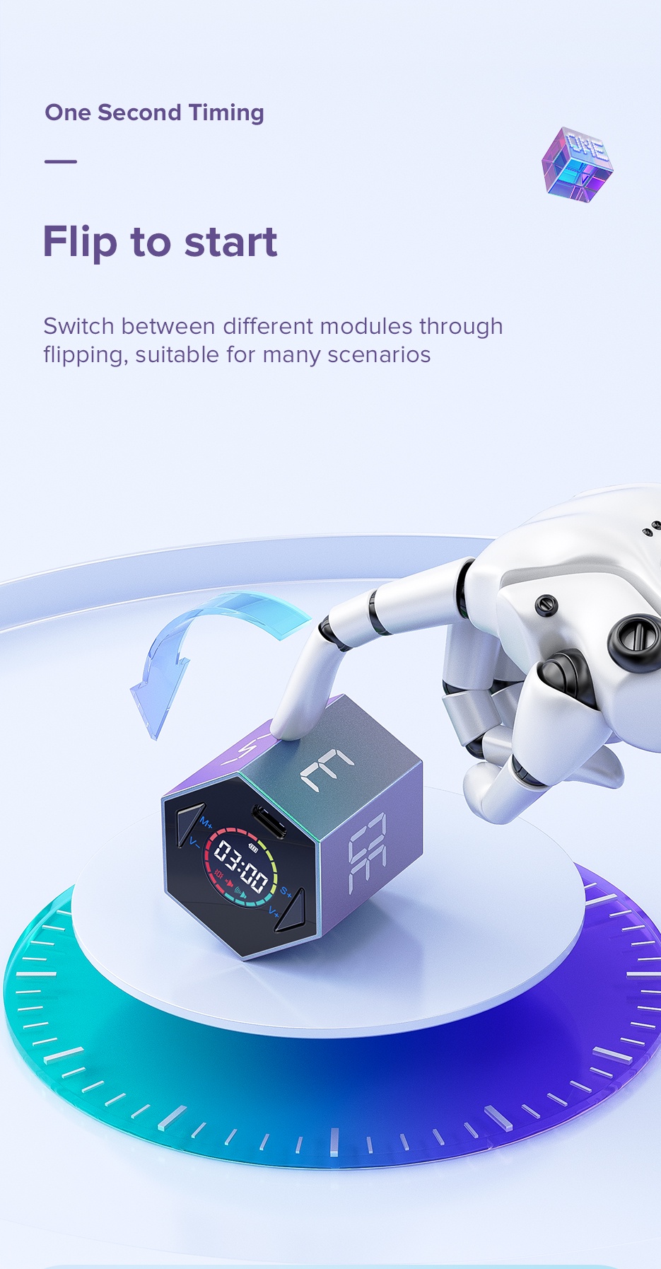 Llano Gradual Purple Ticktime Electronic Led Countdown Timer Timer