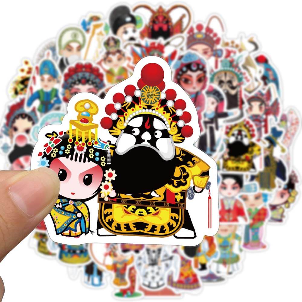 [Large stickers]50PCS Tradition Peking Opera Stickers For Scrapbooking ...