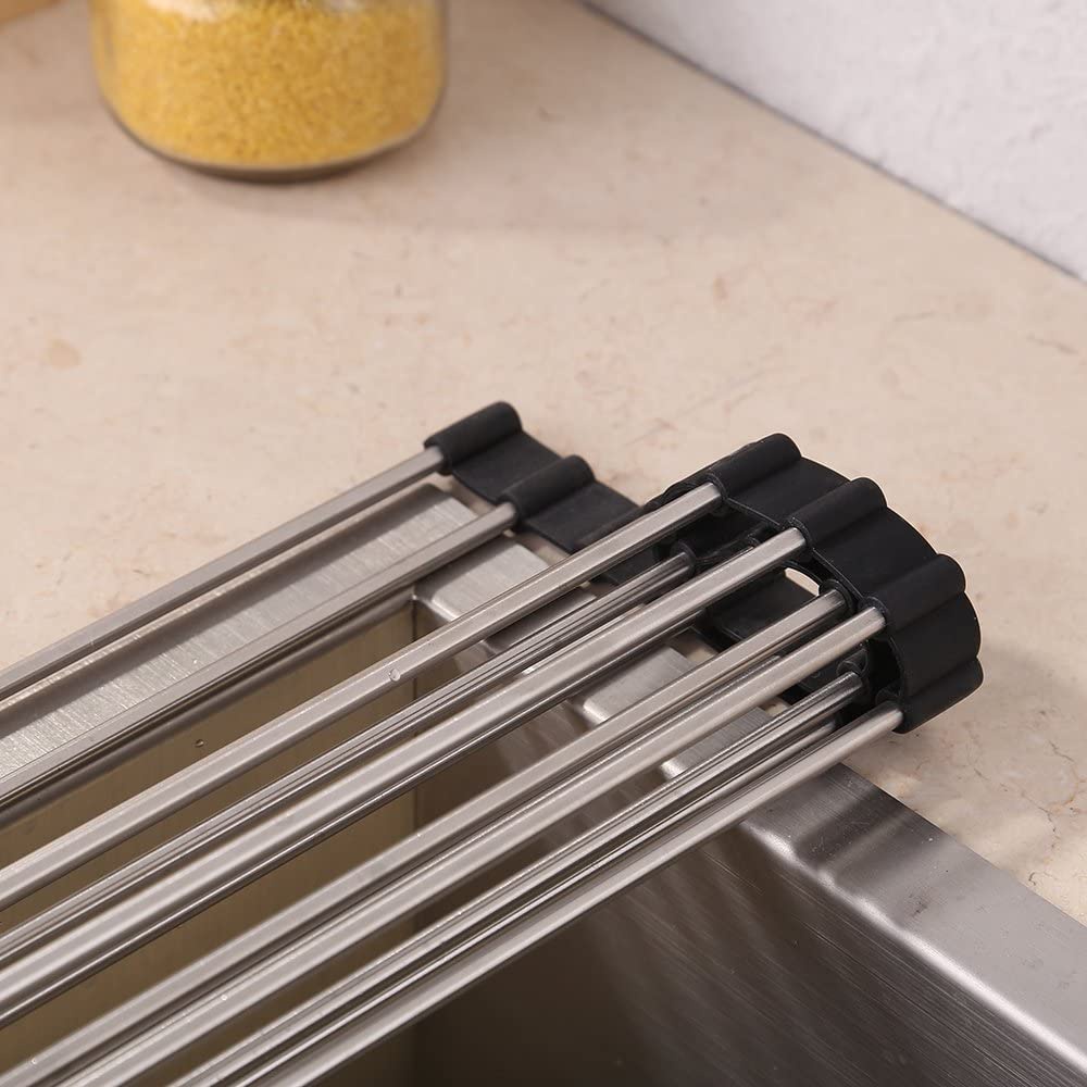 MallMart Roll Up Kitchen Dish Drying Rack Over Sink Dish Drying Rack ...