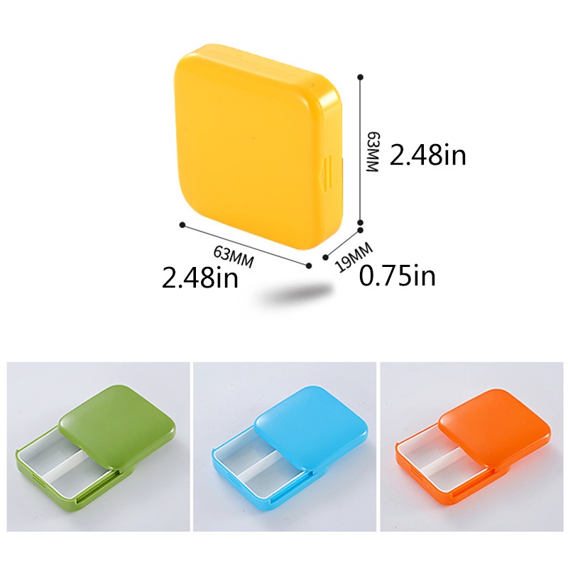 2/4 Grids Mini Pill Box Travel Portable Medicine Vitamin Holder Daily ...