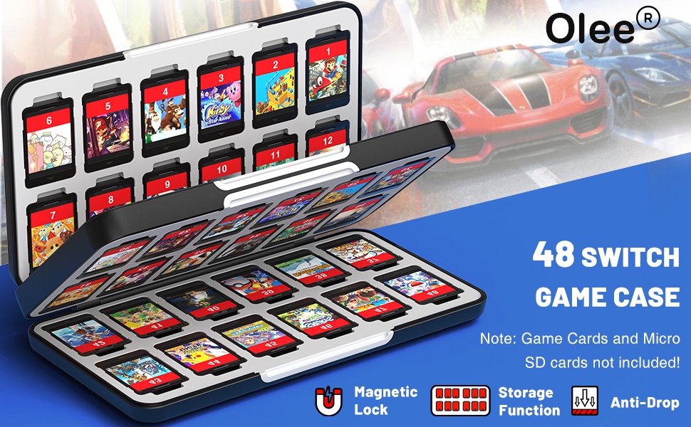 Nintendo Switch with 48 Games Card Slot&24 Micro SD Cartridge Slots ...
