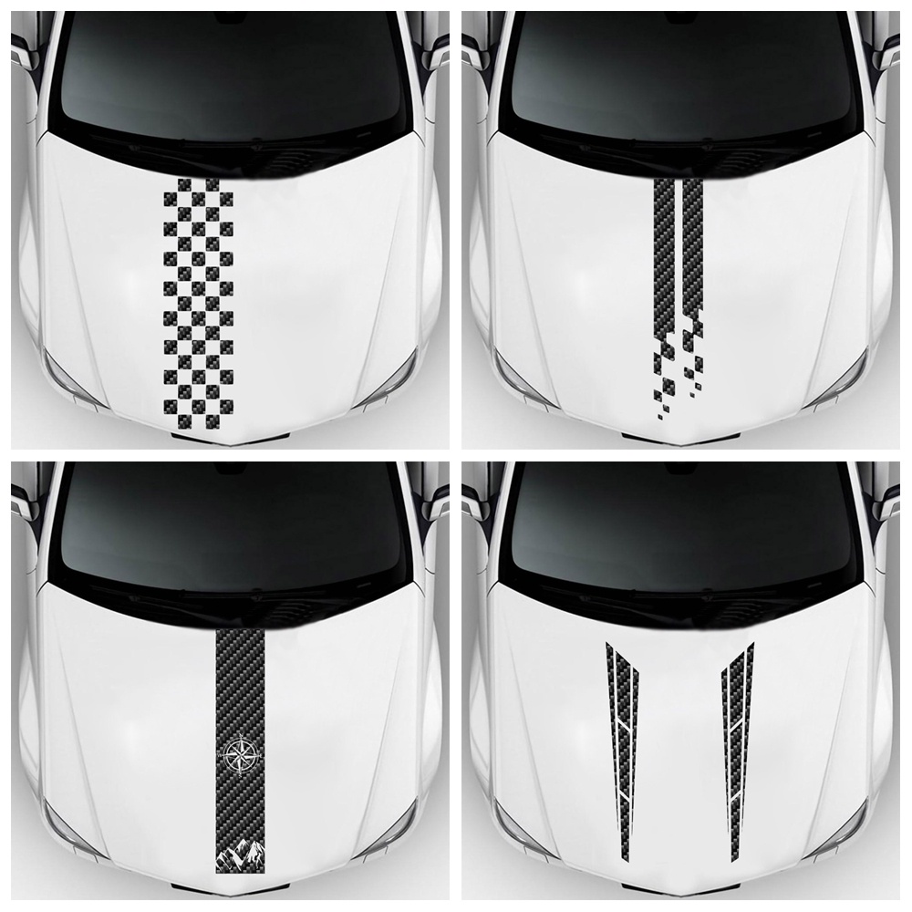 【Multiple Styles For Choose】Fashion WRC Stripe Car Bonnet Hood ...