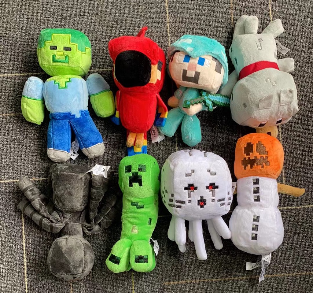 15-22cm Game Minecraft Stuffed Toys Minecraft Creeper Enderman Wolf ...