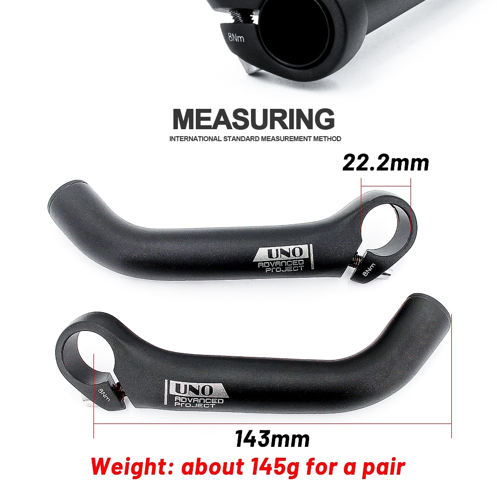 UNO Bike Handle Bar Ends Aluminum Alloy Auxiliary Riding Horn Bike ...