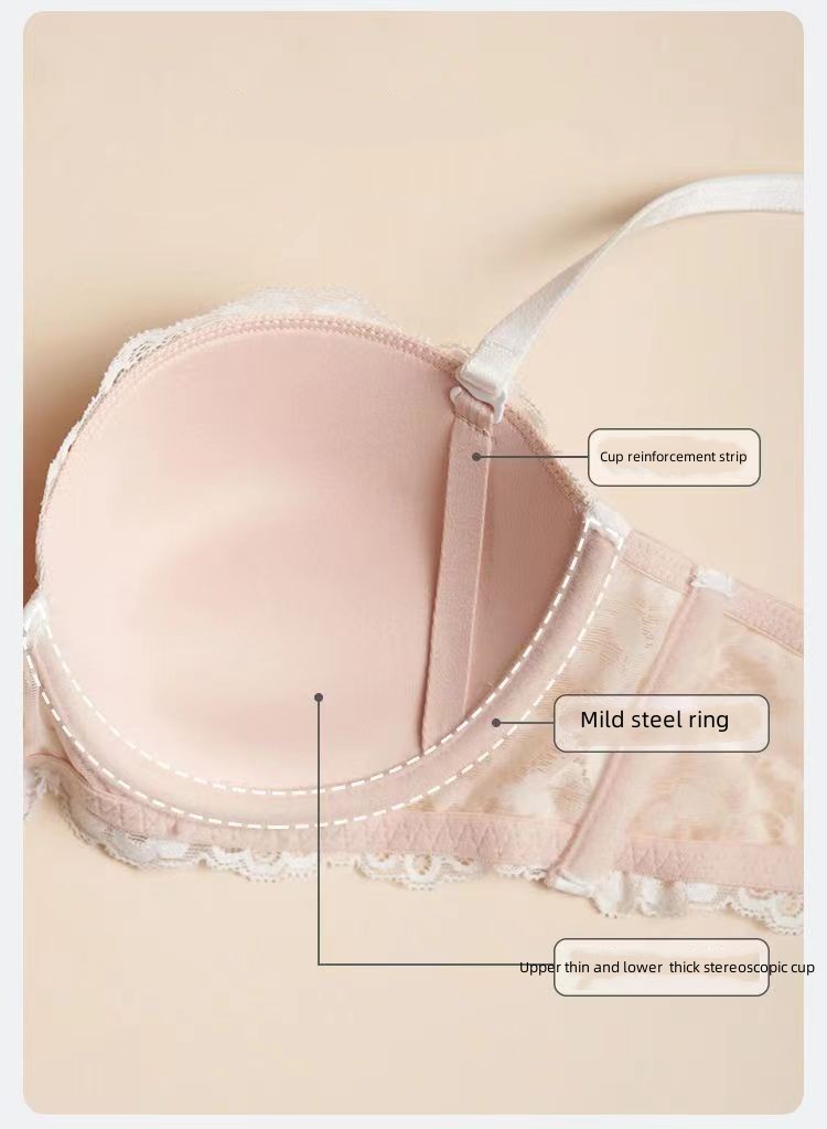 Women Sexy Lace Steel Underwire Bra Fashion Design Solid Color ...