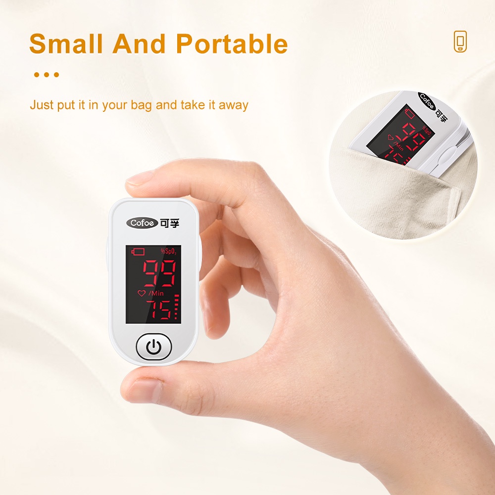 Cofoe Portable Fingertip OLED Display Pulse Sleep Monitoring Oxygen ...