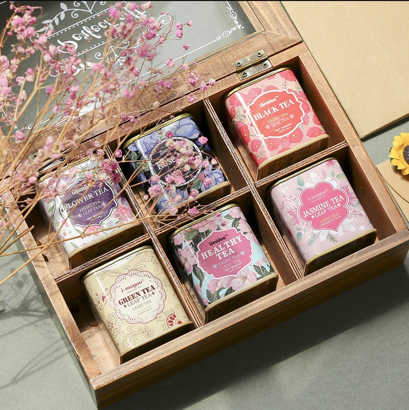 Wood Box Flower Tea Set Raya Festival Birthday Mother's Day Healthy Tea ...