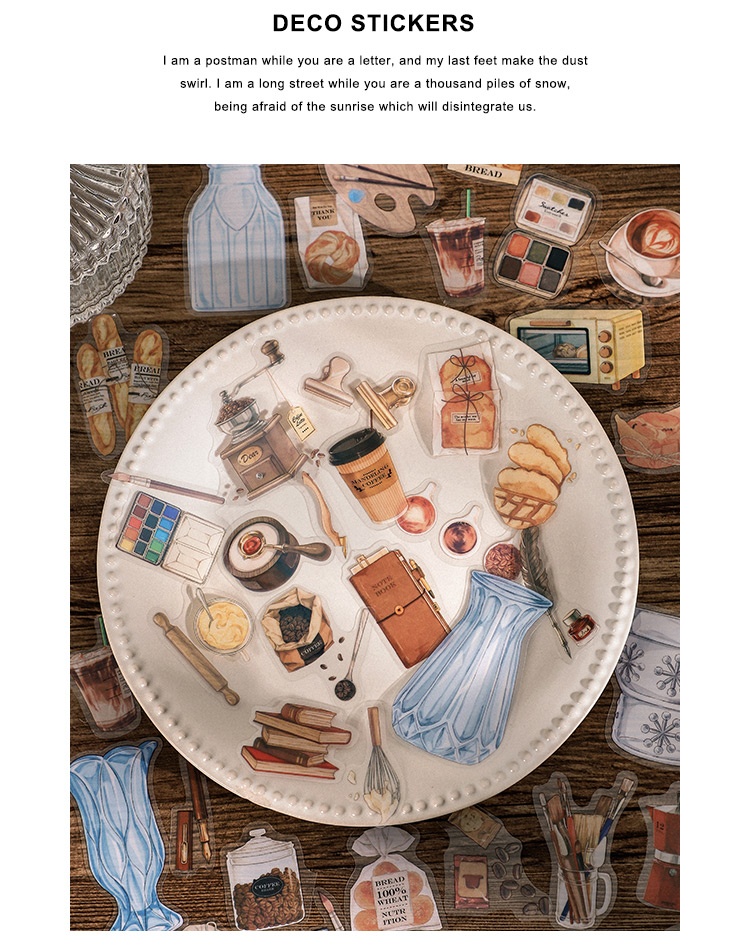 IFM INS Vintage Beautiful Life Plan Series Literature and Art PET Deco ...