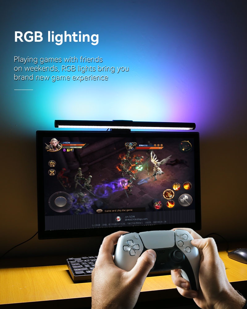 Computer Monitor Light Bar USB Desk Lamp Screen Bar Hanging Lamp Dual ...