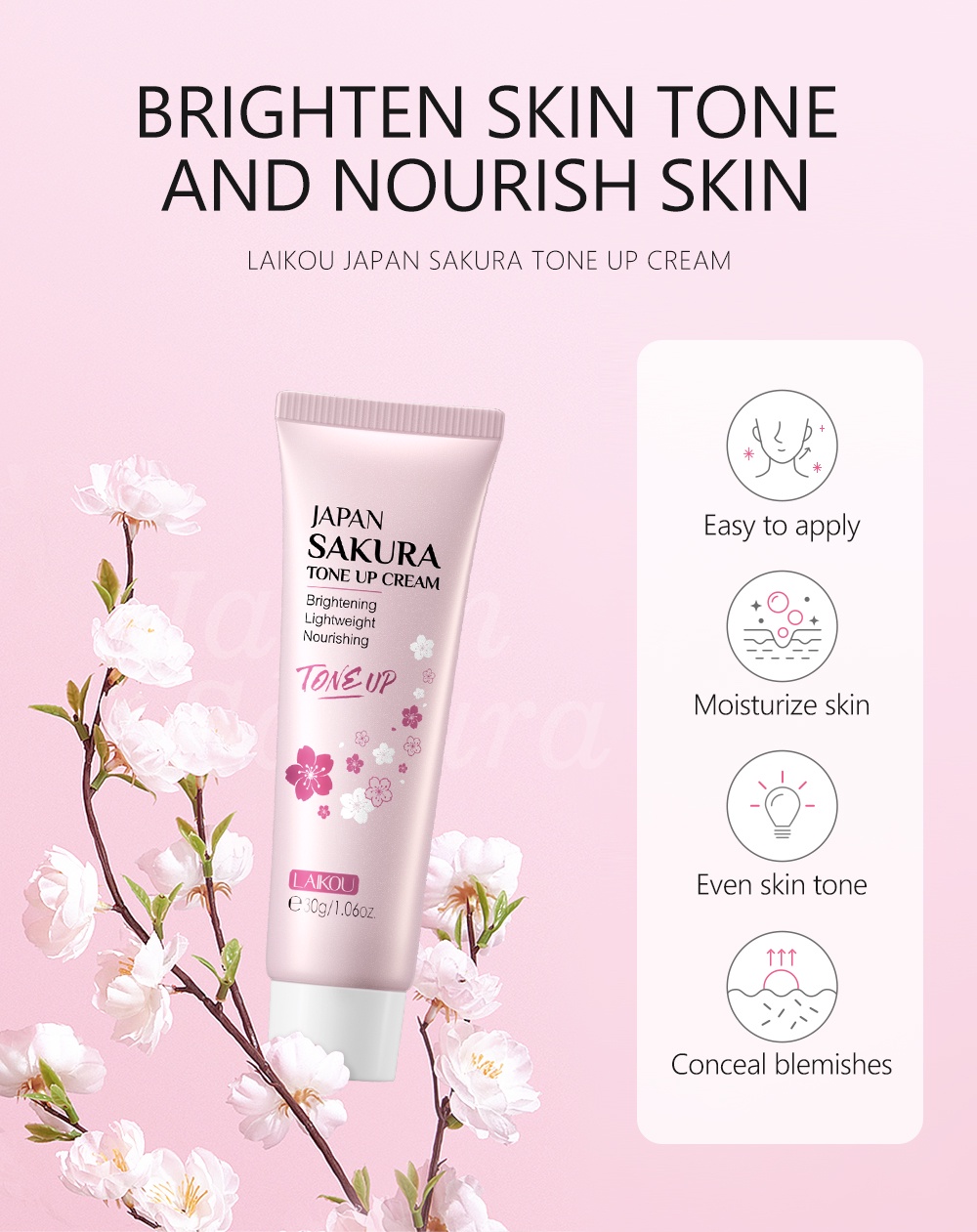 LAIKOU Japan Sakura Tone Up Cream 30gm sg 11134202 22110 f69wqpe6eljvb2