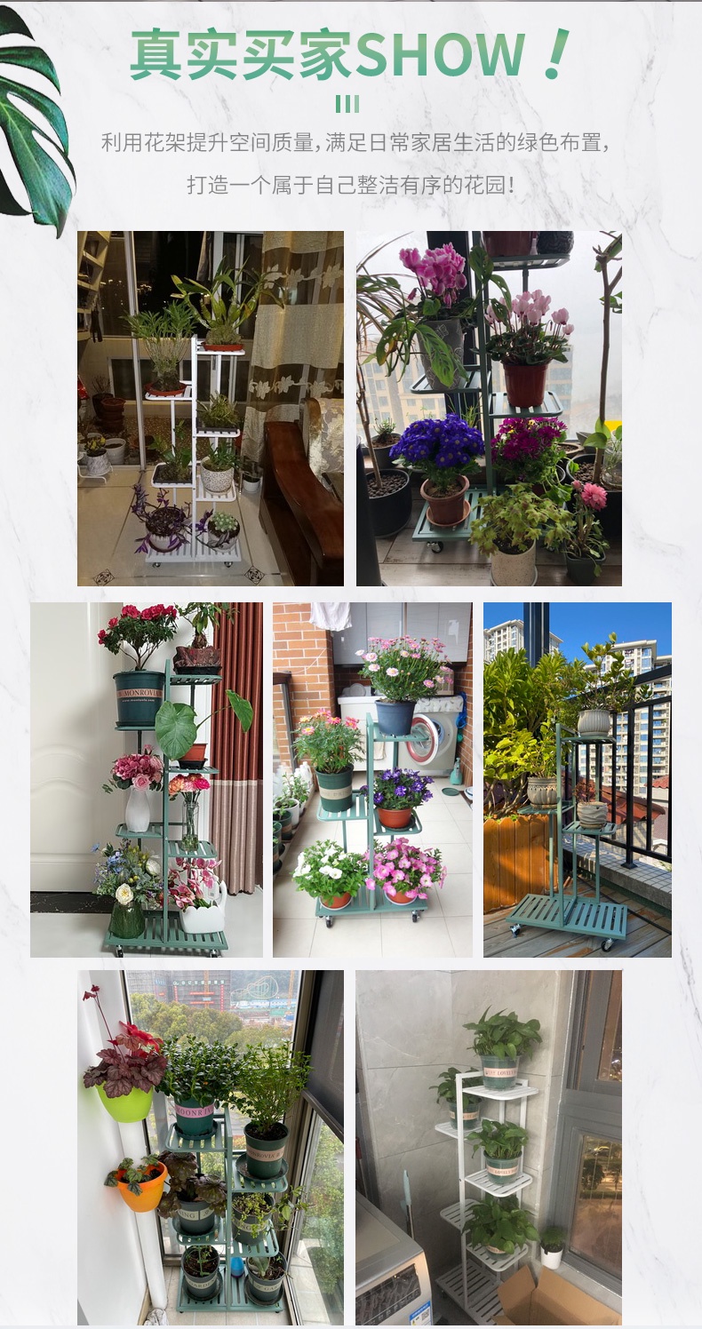 in stock plant rack with pulley indoor multi-layer wrought iron flower ...