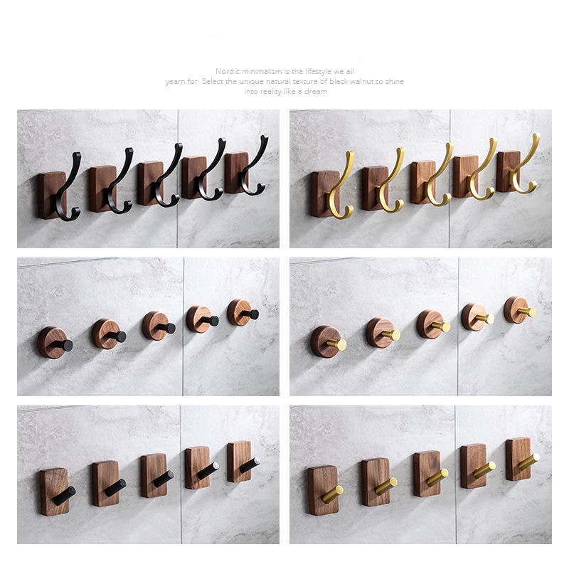 【Ready Stock】Vintage Wall Wooden Hook Coat Hook Decorative Key Holder ...