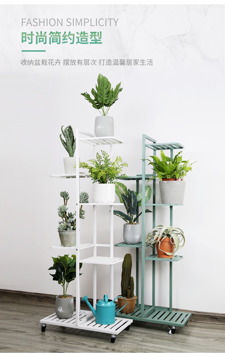 in stock plant rack with pulley indoor multi-layer wrought iron flower ...