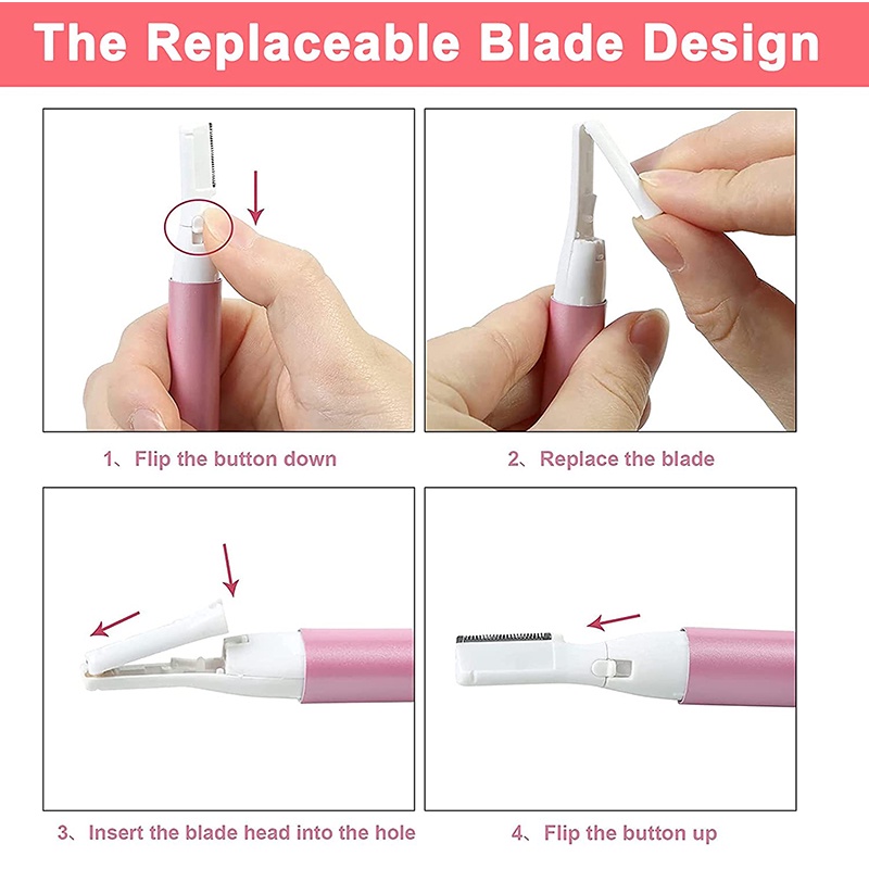 KIPRUN Electric Eyebrow Trimmer Women Precision Face Razors Mini Shaver ...