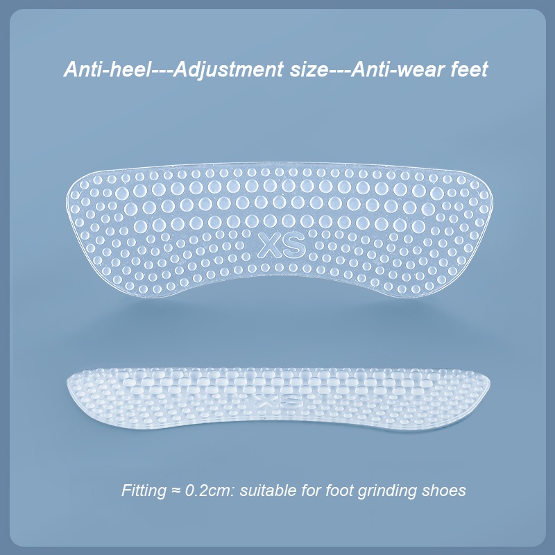 4D Soft Silicone Shoe Insoles Heel Stickers Thickened Anti-slip Wear ...