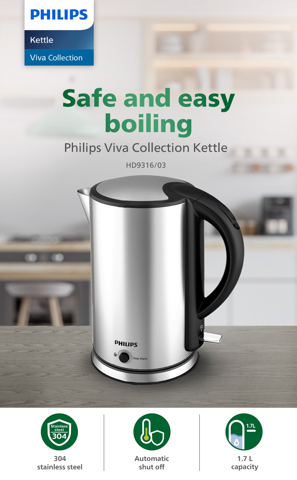 Philips kettle hot sale hd9316