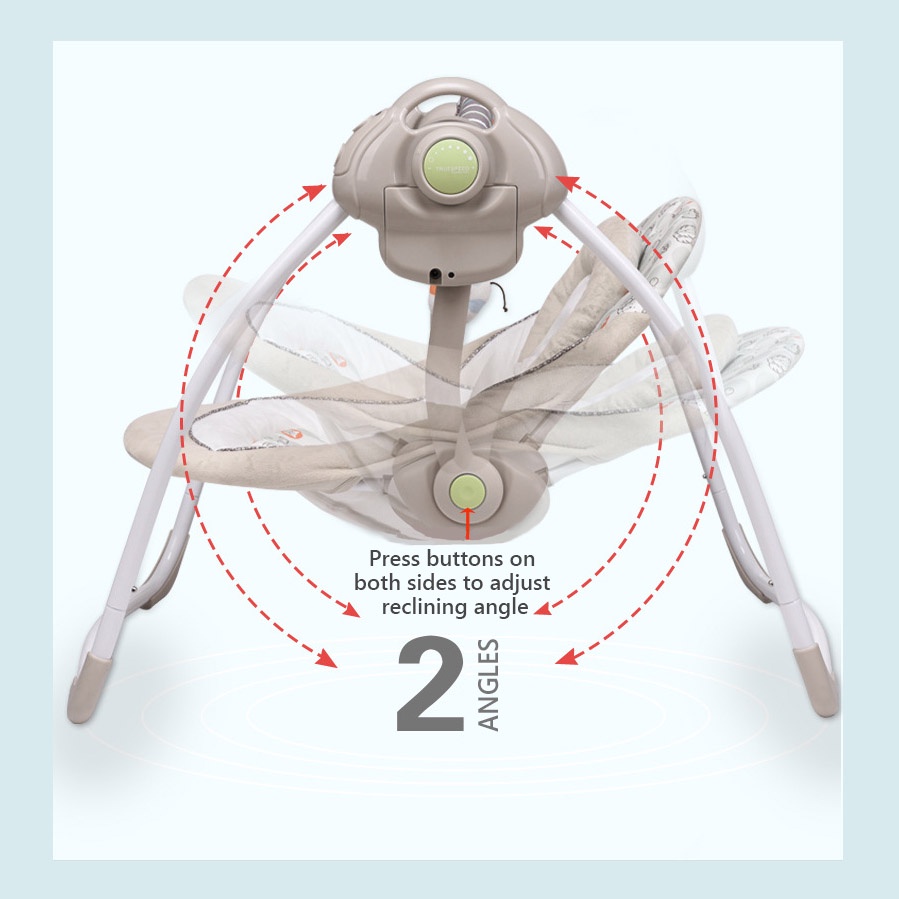 [iDS] Electric Baby Rocking Chair Infants Rocker Bed Baby Cradle ...