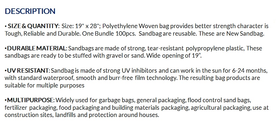 NEW PVC SAND BAG/ FLOUR BAG/ GUNI BAG-50PCS | Shopee Singapore