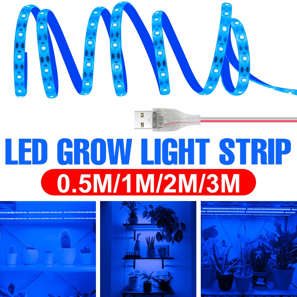 LED Grow Light Strip USB Full Spectrum Plant Lamp Tape 5V Greenhouse ...